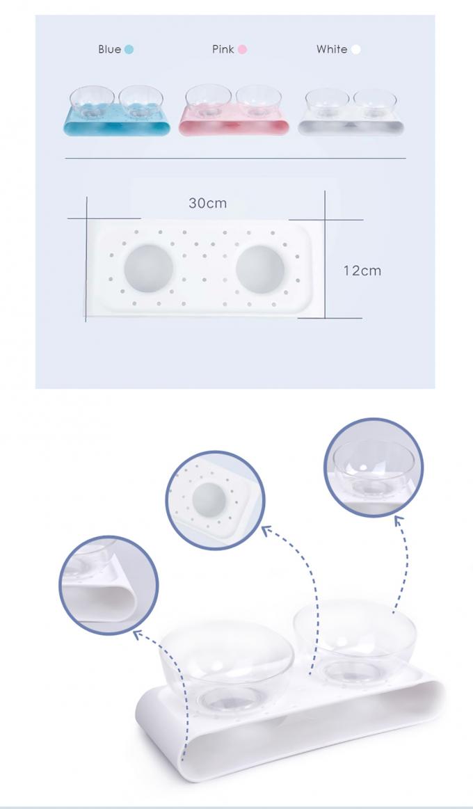 کاسه غذا برای گربه برای تسکین خستگی ریش حیوانات خانگی کاسه غذا و آب مجموعه 2 4