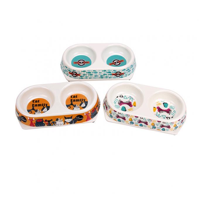 کاسه تغذیه حیوانات خانگی با فیبر بامبو سازگار با محیط زیست / کاسه تغذیه دوگانه حیوانات خانگی 1