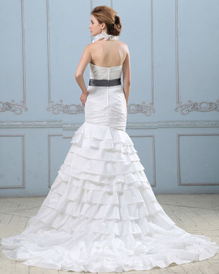 لباس عروسی با کمربند و کمر پایین لباس عروسی زنانه