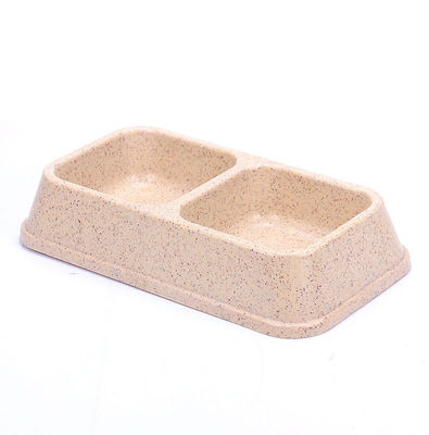 دو تا و رنگارنگ بامبو ابلیماسیون بزرگ یا بزرگ سگ حیوانات خانگی غذا و آب کاسه